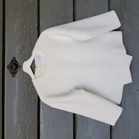 Derek Lam 10 Crosby Boxy Asymmetric Knit Sweatshirt sz 2 Women's Top - Picture 3 of 9